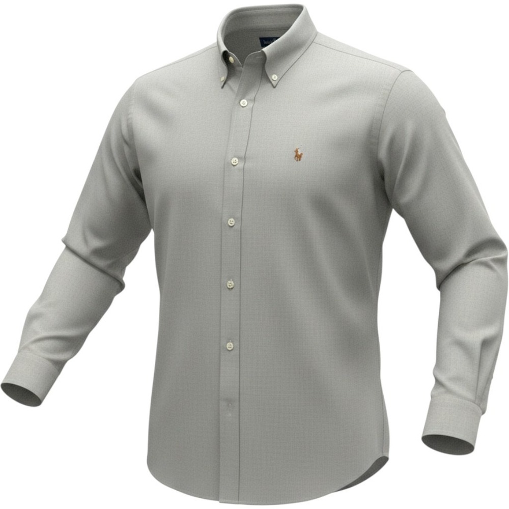 Ralph Lauren Mens Vintage Green Oxford Button Down Shirt 17-36 Long Sleeve Pony